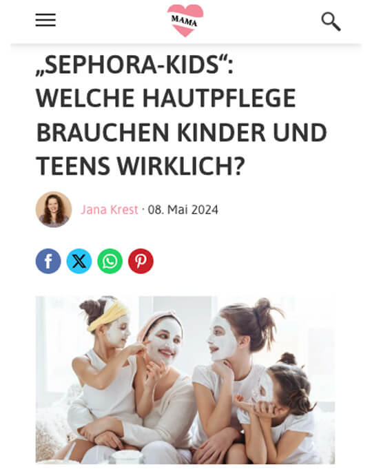 Dr. Susanne Steinkraus, Echte Mamas, Sephora-Kids